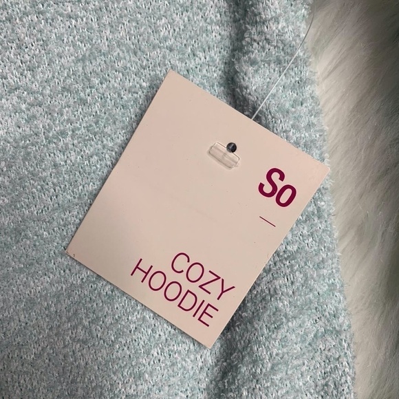 SO Juniors Cozy Lightweight Green Hooded Sweater (S) - Picture 5 of 7